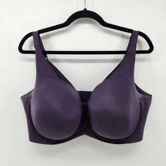Cacique Lightly Lined Max Coverage Bra Full Coverage Plum Purple 40DDD - Picture 1 of 5